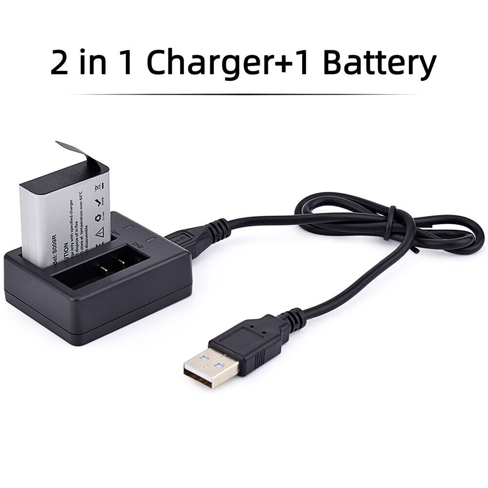 3.85V 1200mAh Li-ion Battery 2in1 Battery Charger For Hawkeye Firefly 8S Camera