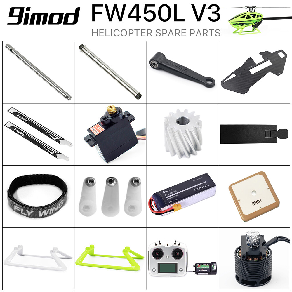 Fly Wing FW450L V3 Helicopter Parts Battery Motor ESC Servo Main Shaft Original