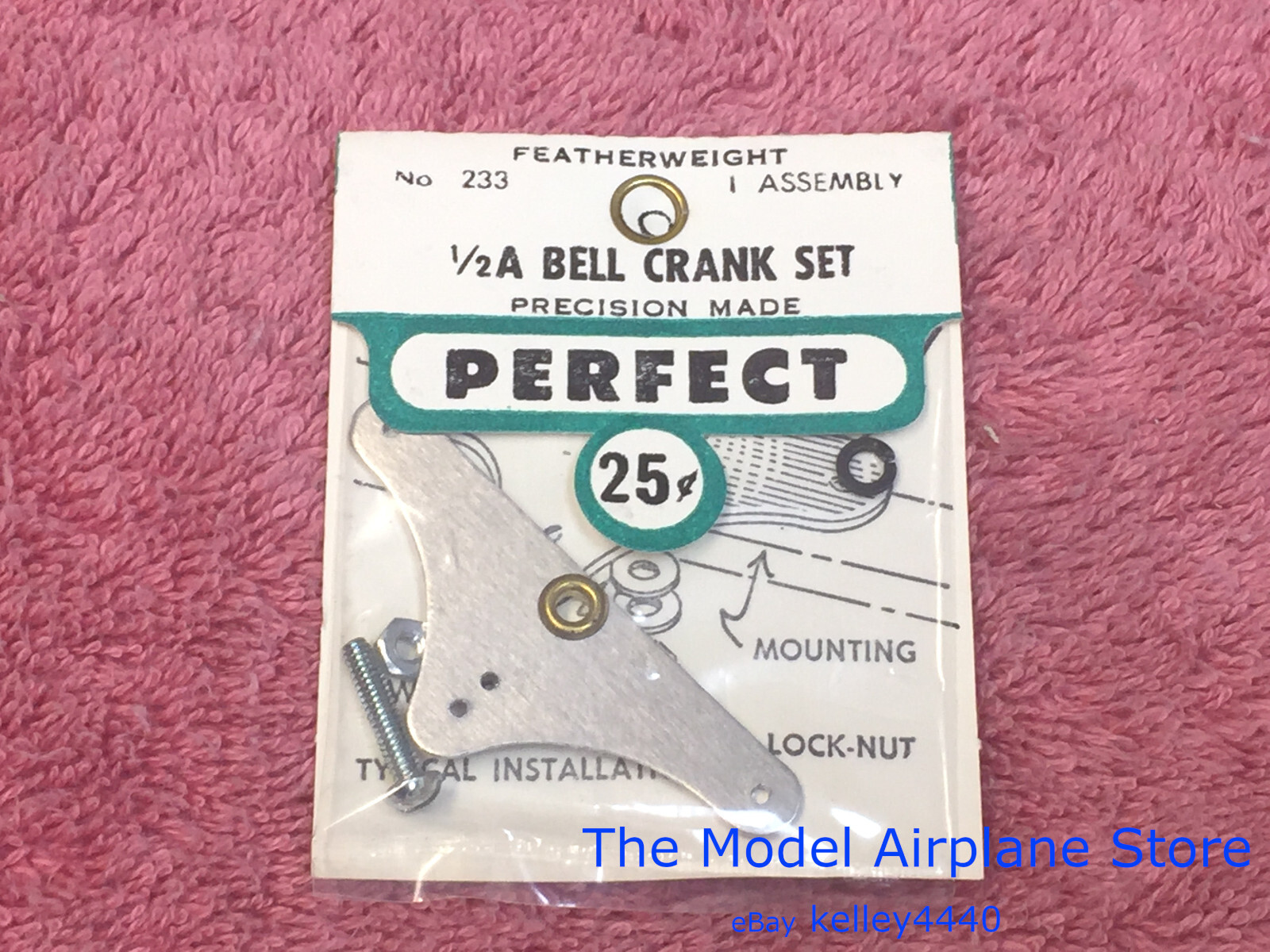 4 – Perfect Brand 1/2 A Bell Cranks # 233 for Gas Model Control Line Airplanes