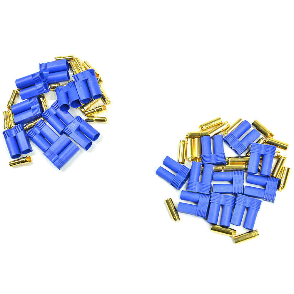 20Pcs EC5 Device Connector Plug For Battery RC Car Plane Helicopter Lipo ESC