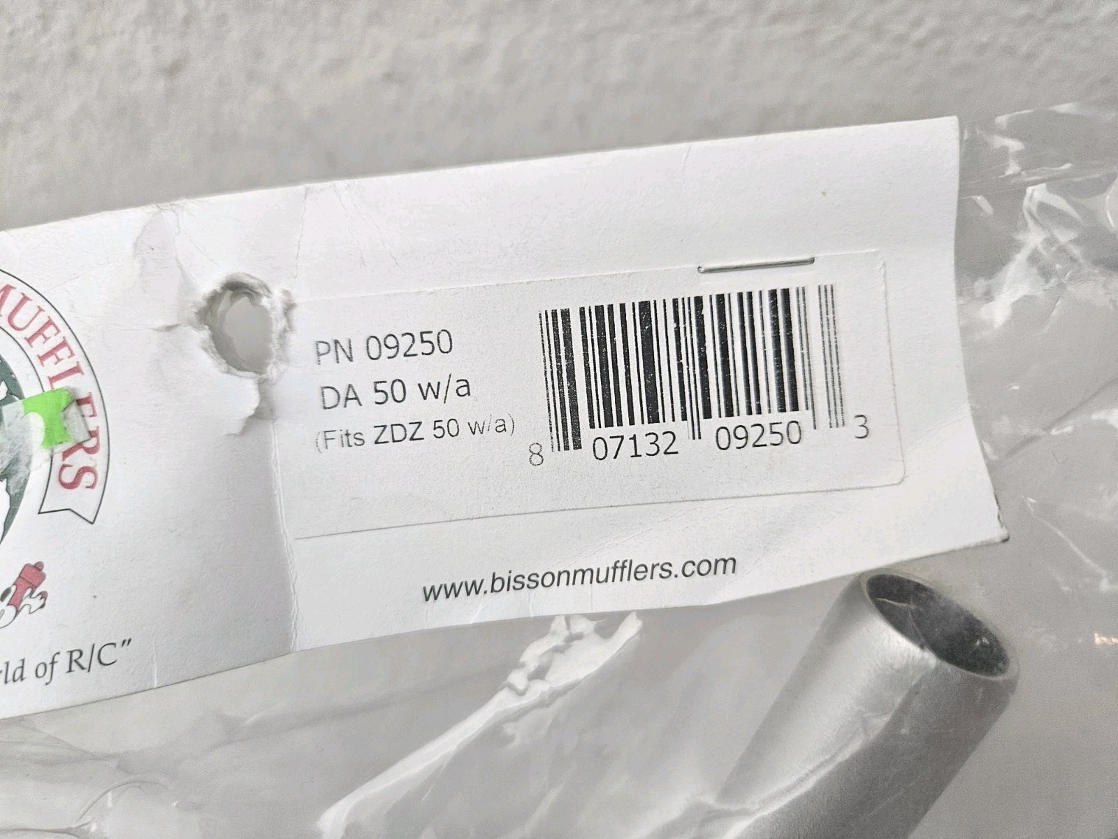 BISSON CUSTOM MUFFLERS 09250 DA 50 W/A FITS ZDZ 50 W/A NEW SEALED