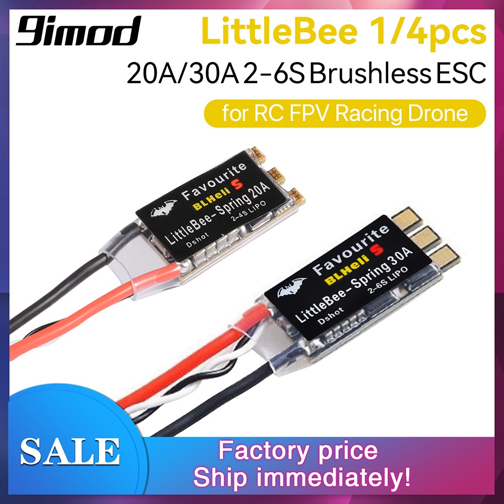 9IMOD RC Drone Favourite FVT LittleBee 20A/30A ESC BLHeli_S OPTO 2-6S Brushless