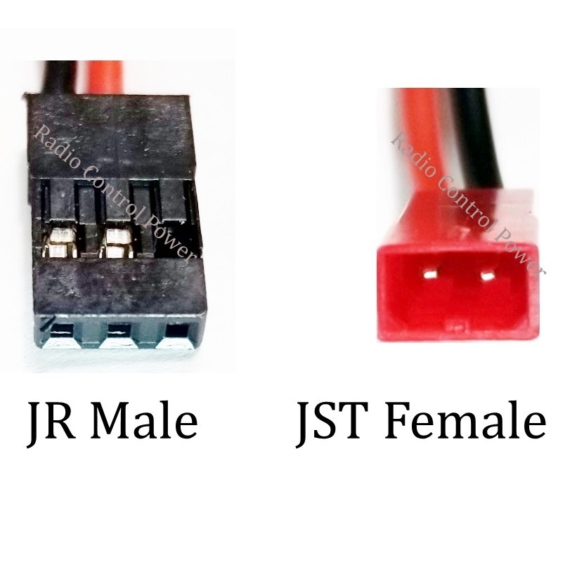 RCP-JRJST 20 awg Wire JR Male To (2) JST Females Choose Length