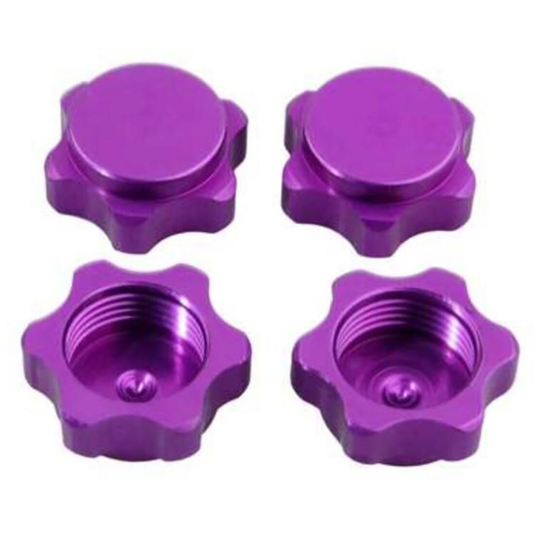 17mm Aluminum Wheel Hub Hex Nut Caps Fine Anti-Dust Cover for 1/8 RC Car Buggy