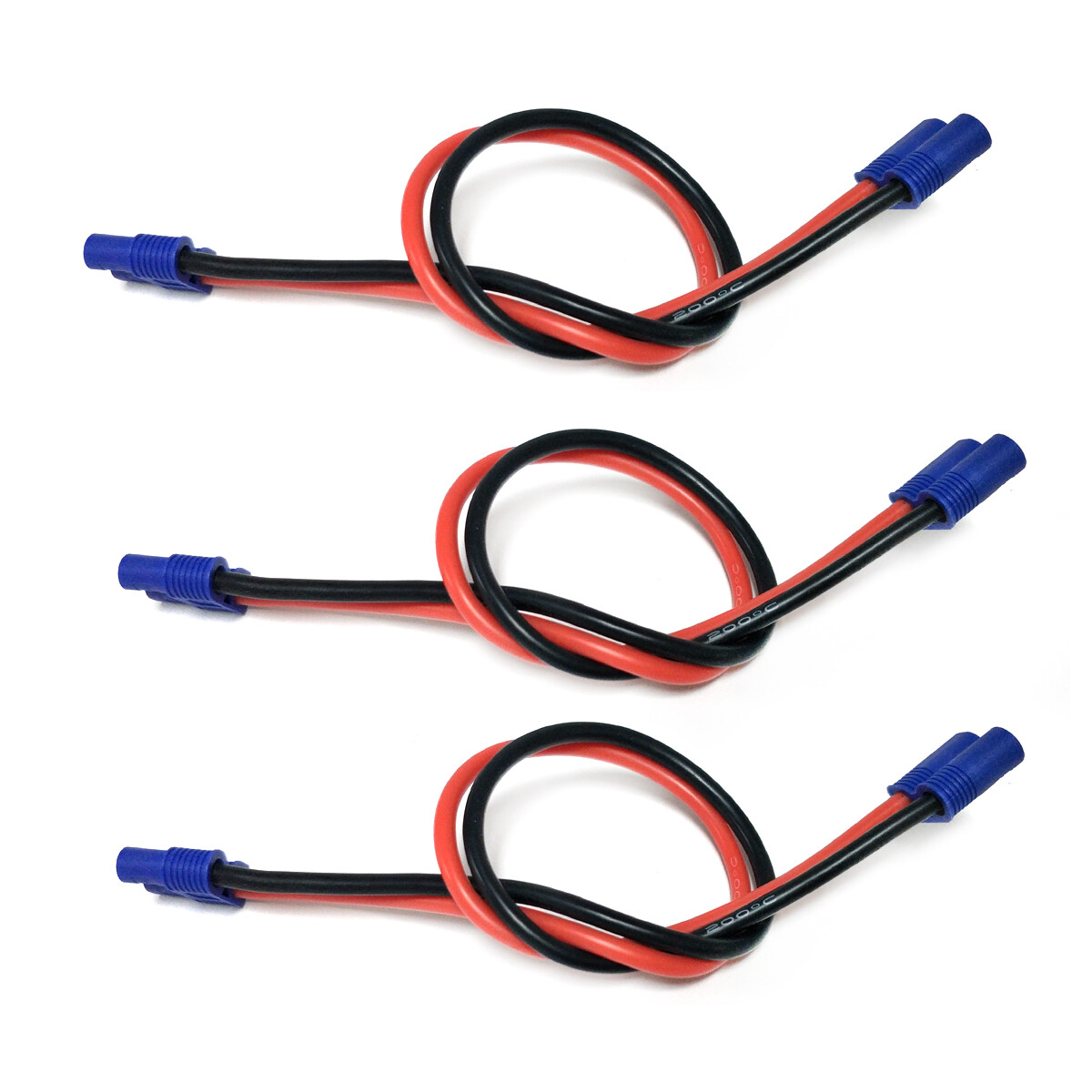 EC3 Male Female Battery Plug Cable Soft Silicon Extension Wire 14AWG 6/12/18inch