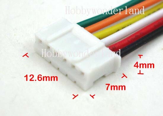 JST-PH 2.0mm 6 pin connector housing wire header 30cm receiver board PCB 25 set