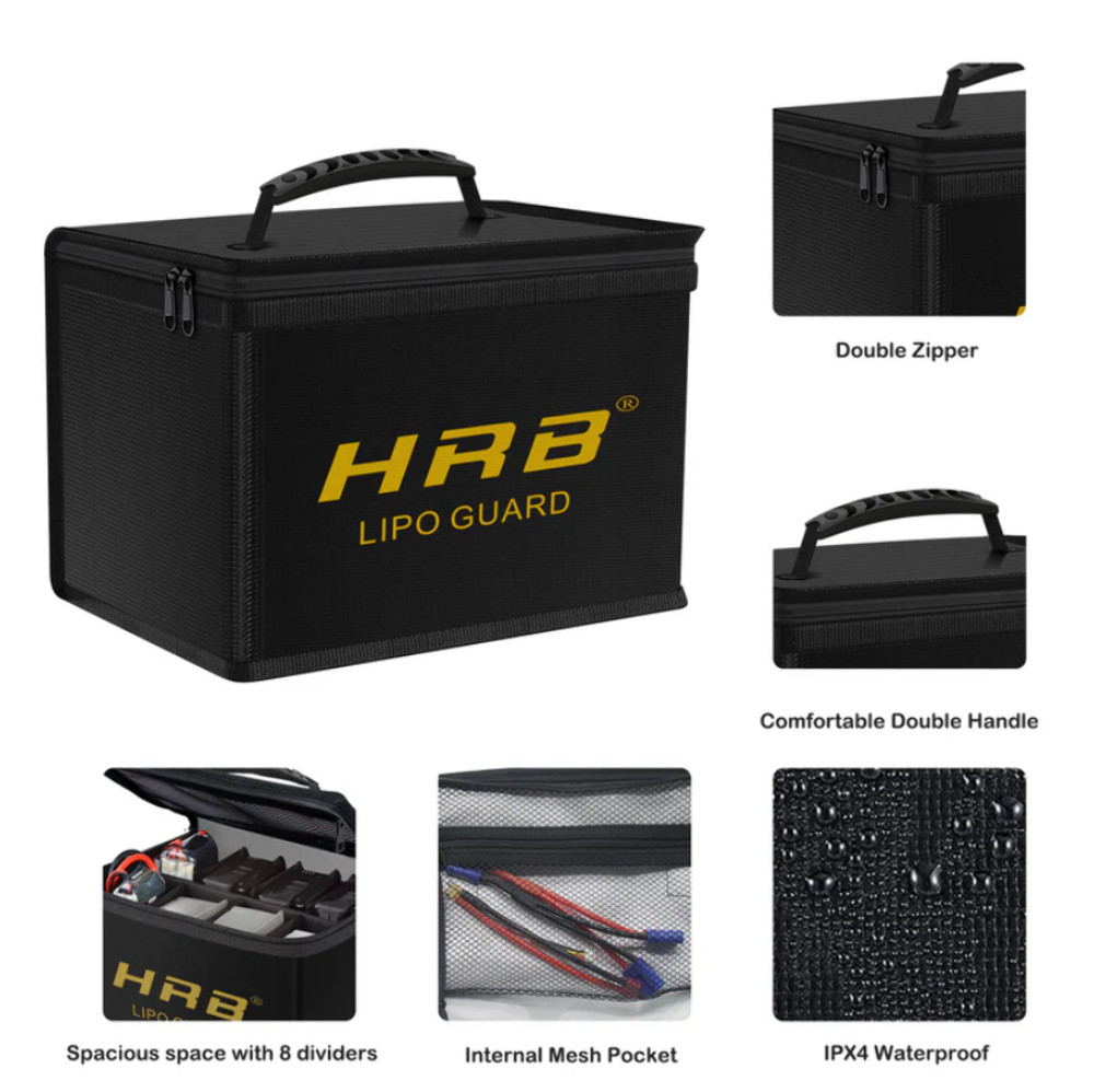 HRB Lipo Bag Large Capacity Lipo Battery Bag Lipo Safety Bag Battery Storage Bag