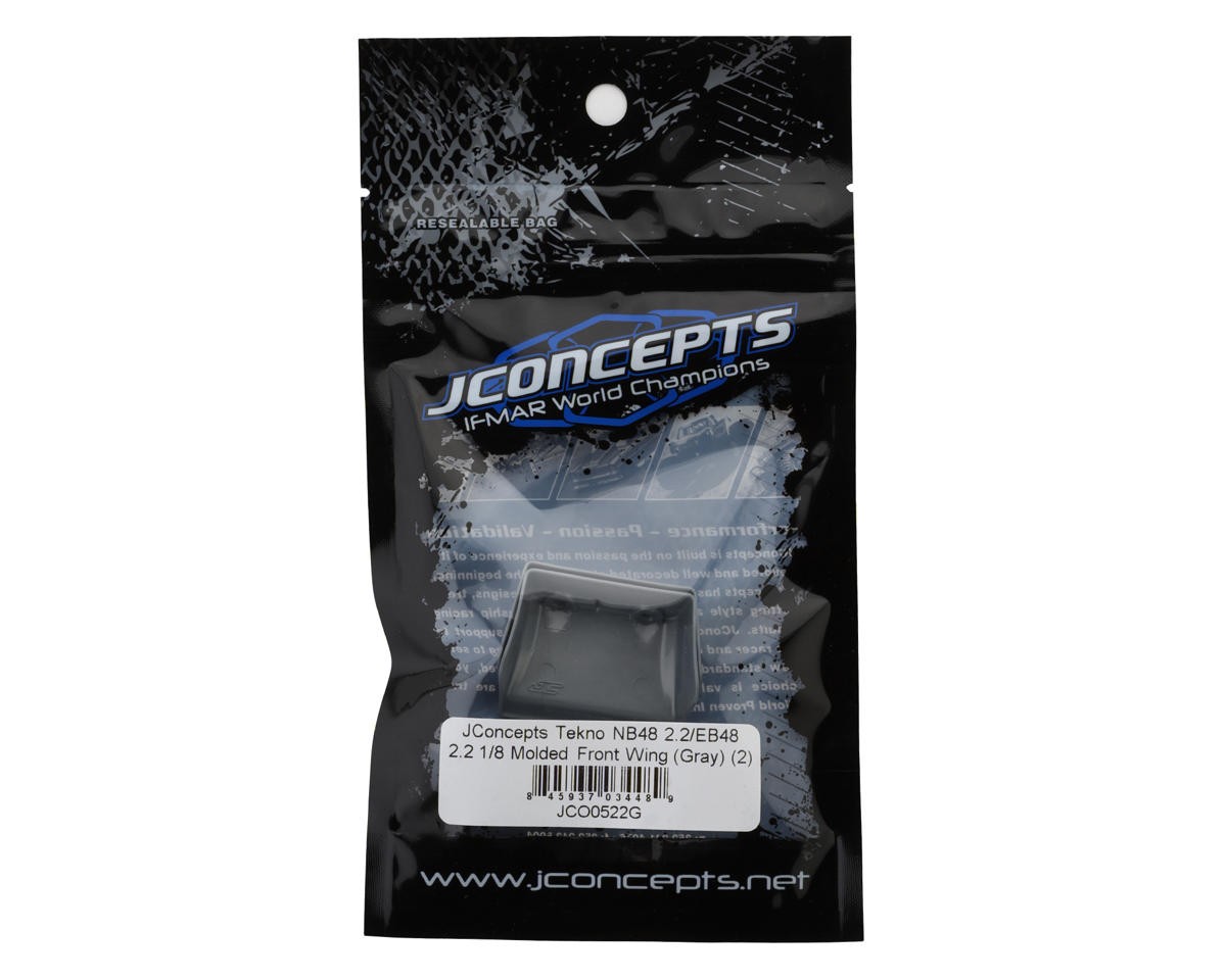 JConcepts Tekno NB48 2.2/EB48 2.2 1/8 Molded Front Wings (Grey) (2) [JCO0522G]