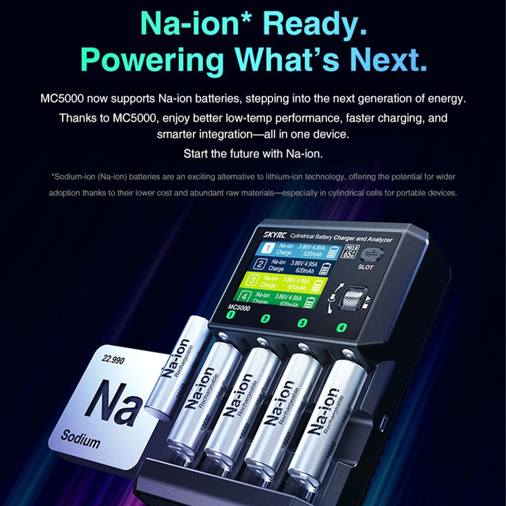 SKYRC MC5000 Battery Charger 65W For Li-ion HV LiFe NiMH NiCd RAM LTO Na-ion