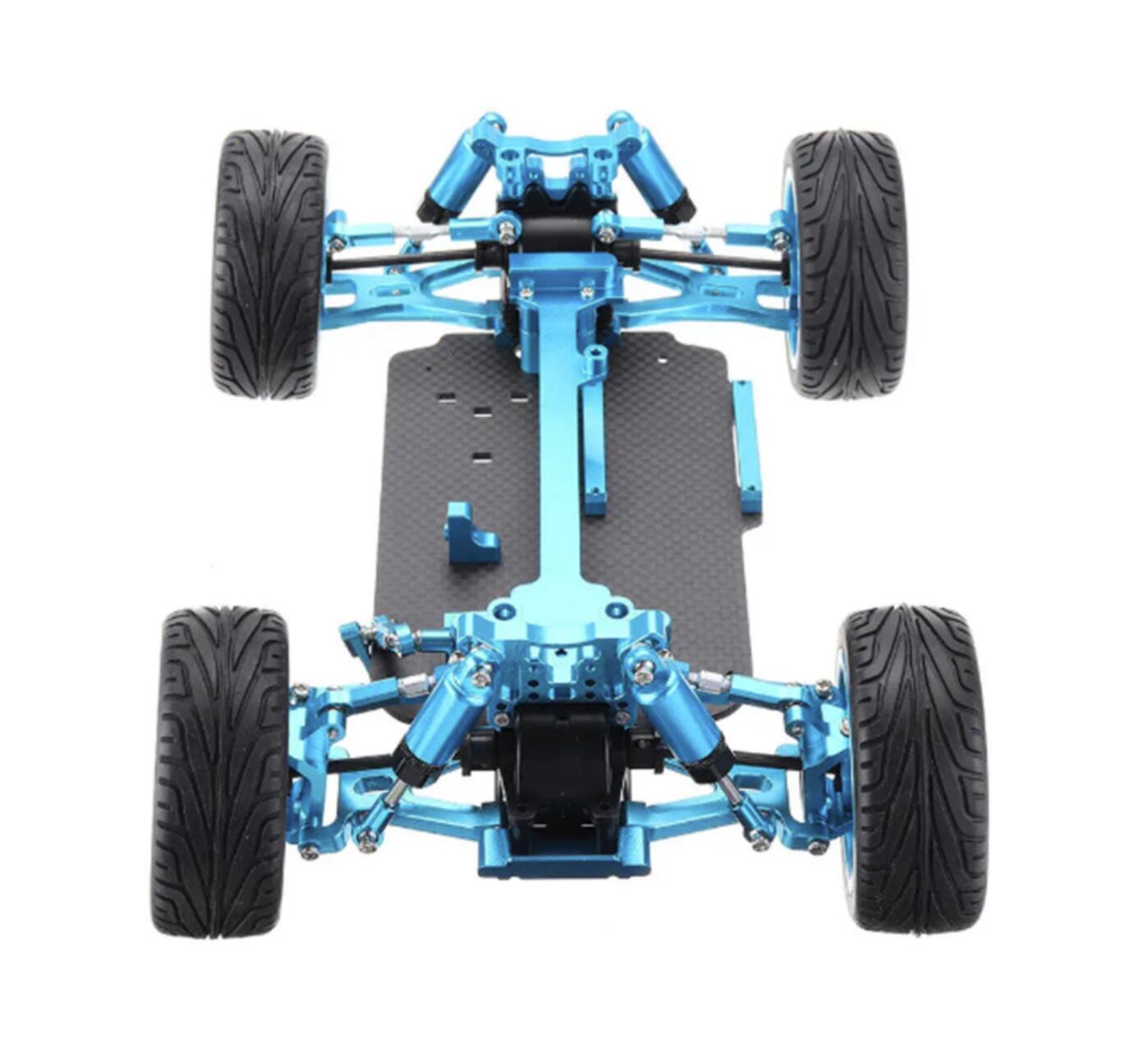 For 1/18 Wltoys 184011 A959 A969 A979 Alloy Frame Carbon Fiber Chassis Assembled