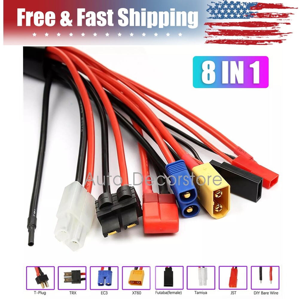 RC Charger Lipo Battery Leads Adapter Connector Splitter Octopus Convert Cable
