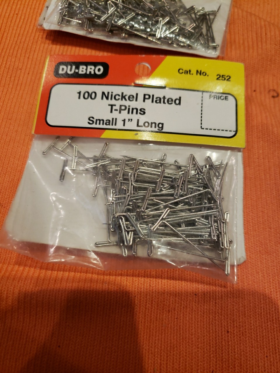 Du-Bro – 100 Nickel Plated T-Pin 1″ Small – New – Part 252 – JT25