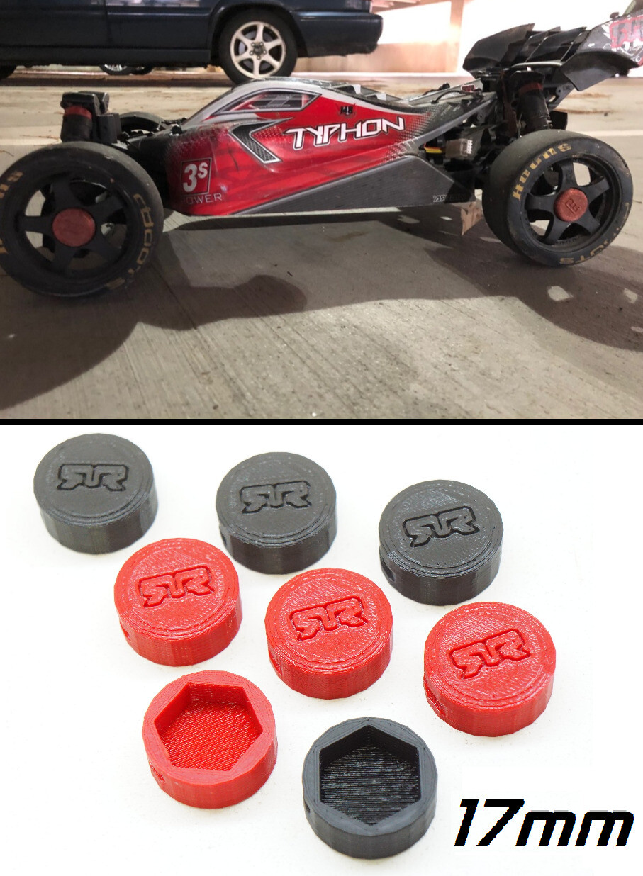 17mm Hex Wheel Cap Covers for ARRMA 6s Typhon, Limitless, Mojave, Notorious
