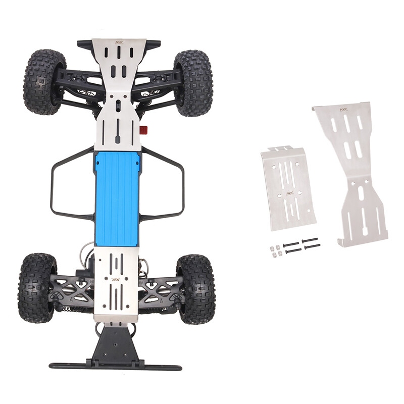 Stainless Steel Chassis Guard Skid Plate Kit for Arrma FURY MEGA 1/10 RC Upgrade
