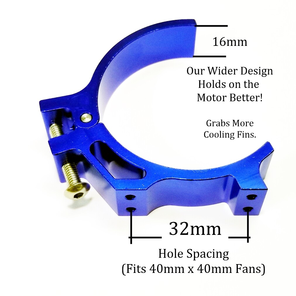 RCP Xtreme Cool Fan Mount Bracket Fits 40-42mm, 45-49mm, or 56mm Diameter Motors