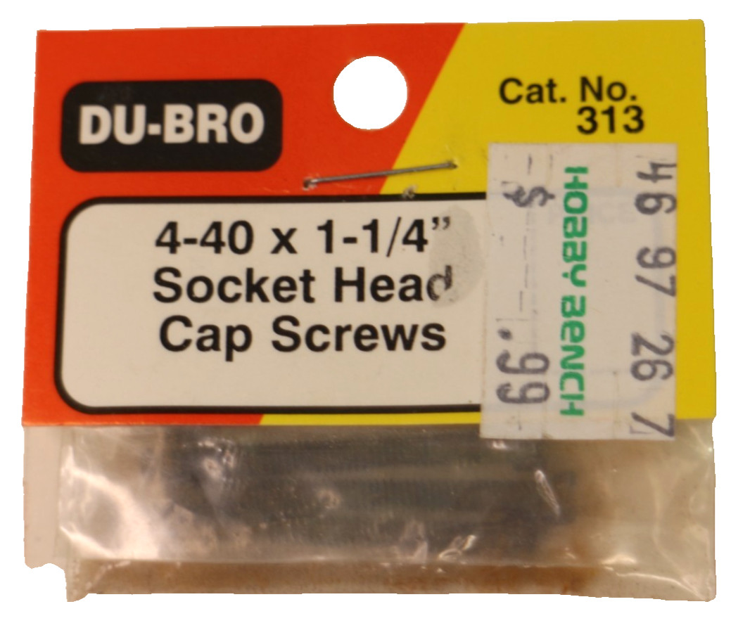 Vintage Du-Bro 4-40 x 1-1/4 Socket Head Cap Screws #313 For R/C Models New