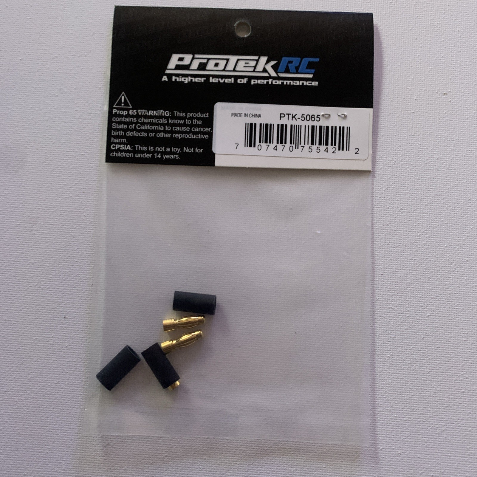 ProTek RC 4mm Short Serrated Male Bullet Connector W/Shrink Tube PTK-5065 NEW