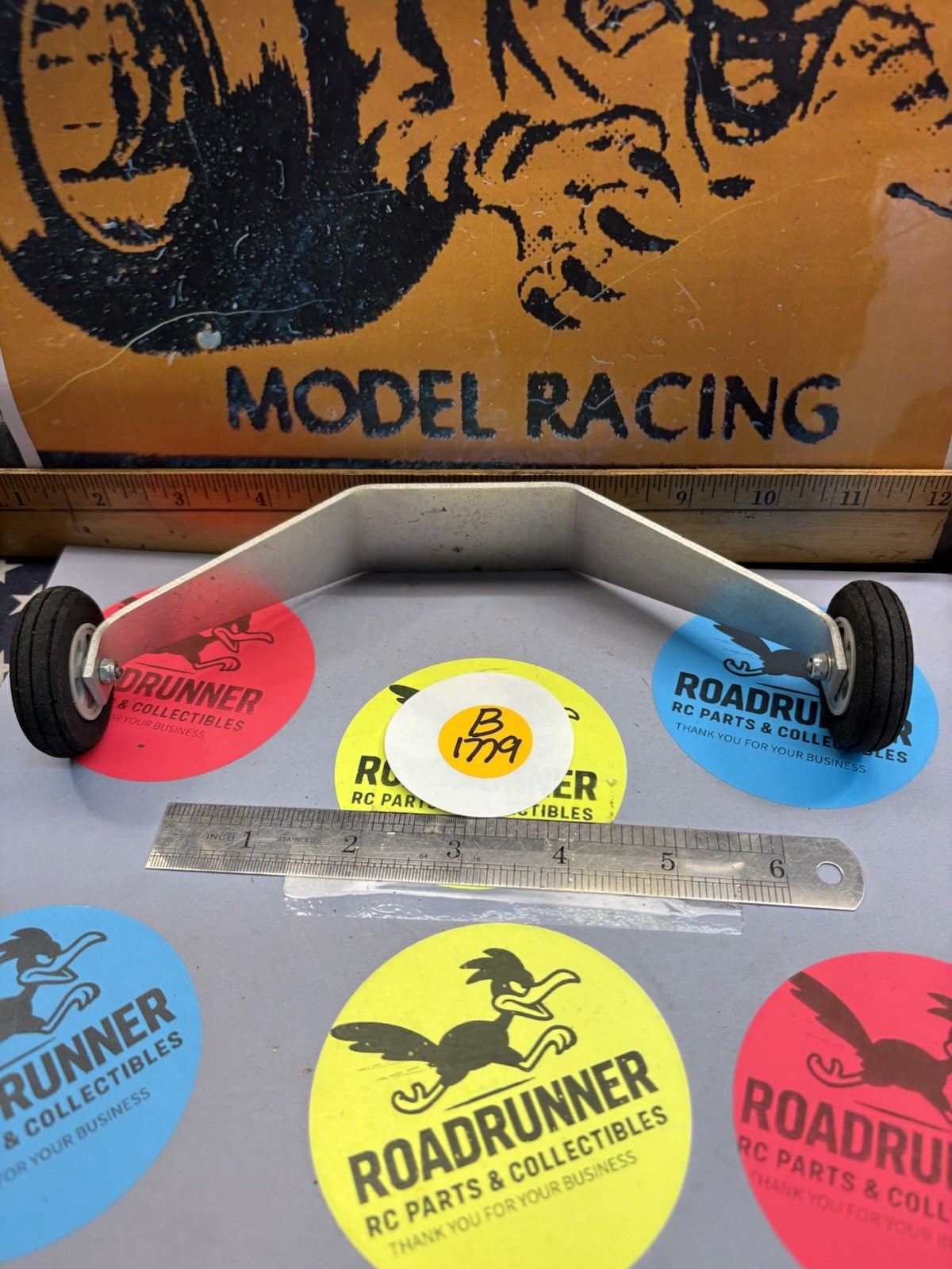 RC AIRPLANE LANDING GEAR WITH TIRES / NEVER USED / OPENED PACKAGE