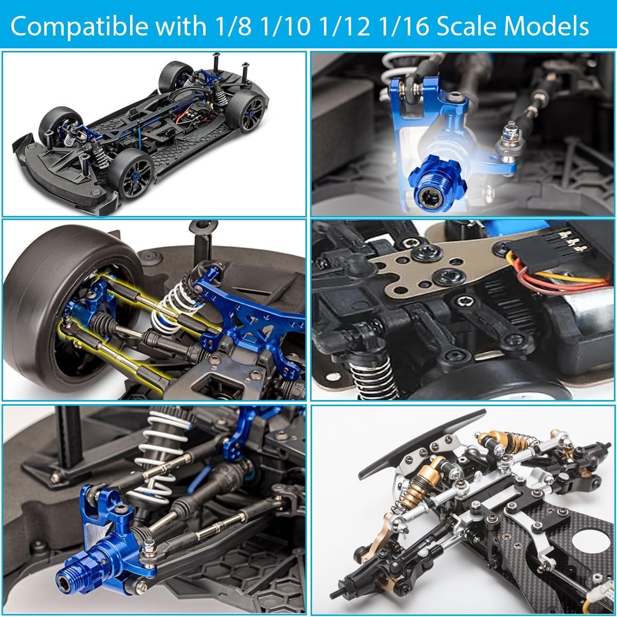 RC Car Repair Stand & 1100pc Screw Kit for 1/8-1/16 Scale