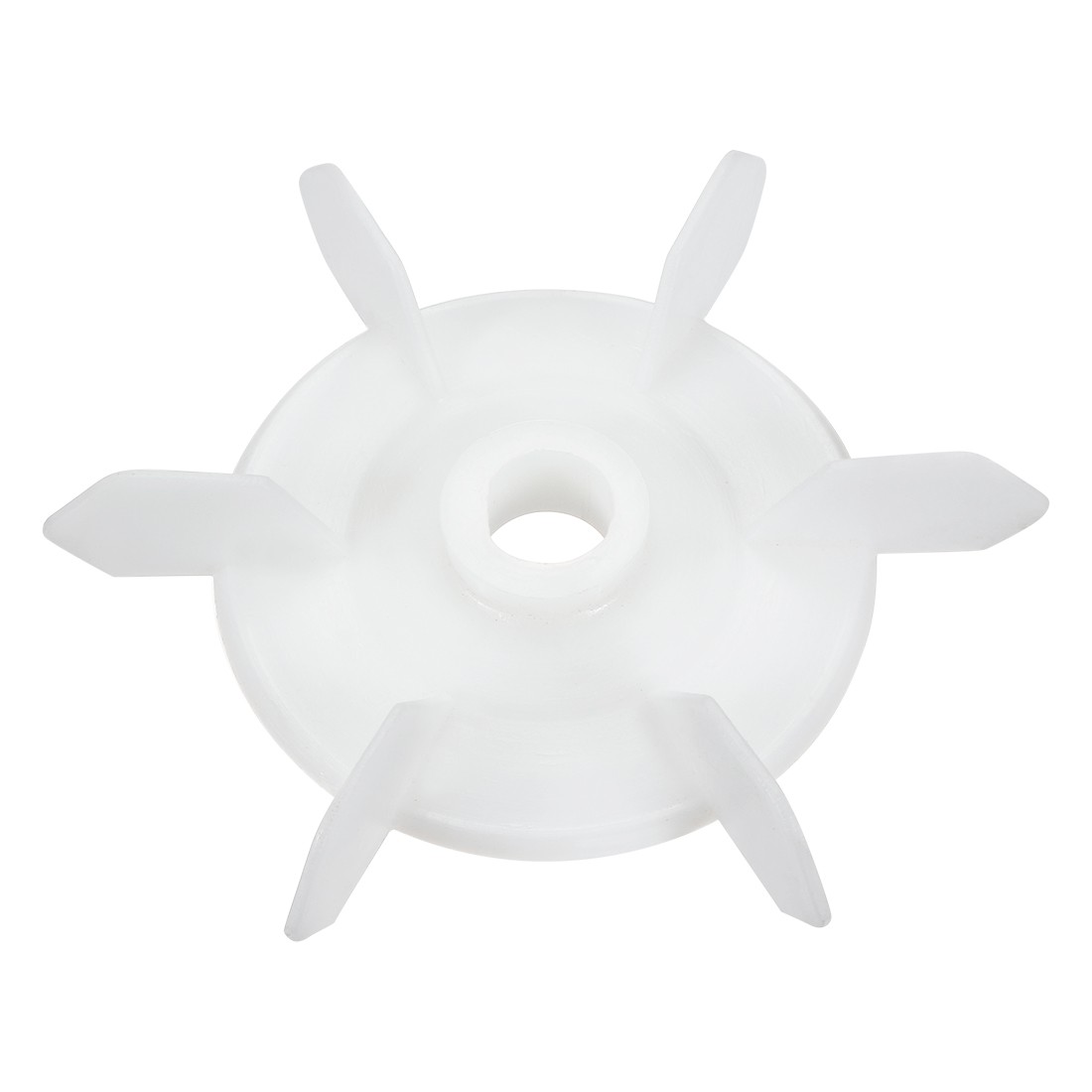 148*20mm D-Shaft Replacement White Plastic 6 Impeller Motor Fan Vane