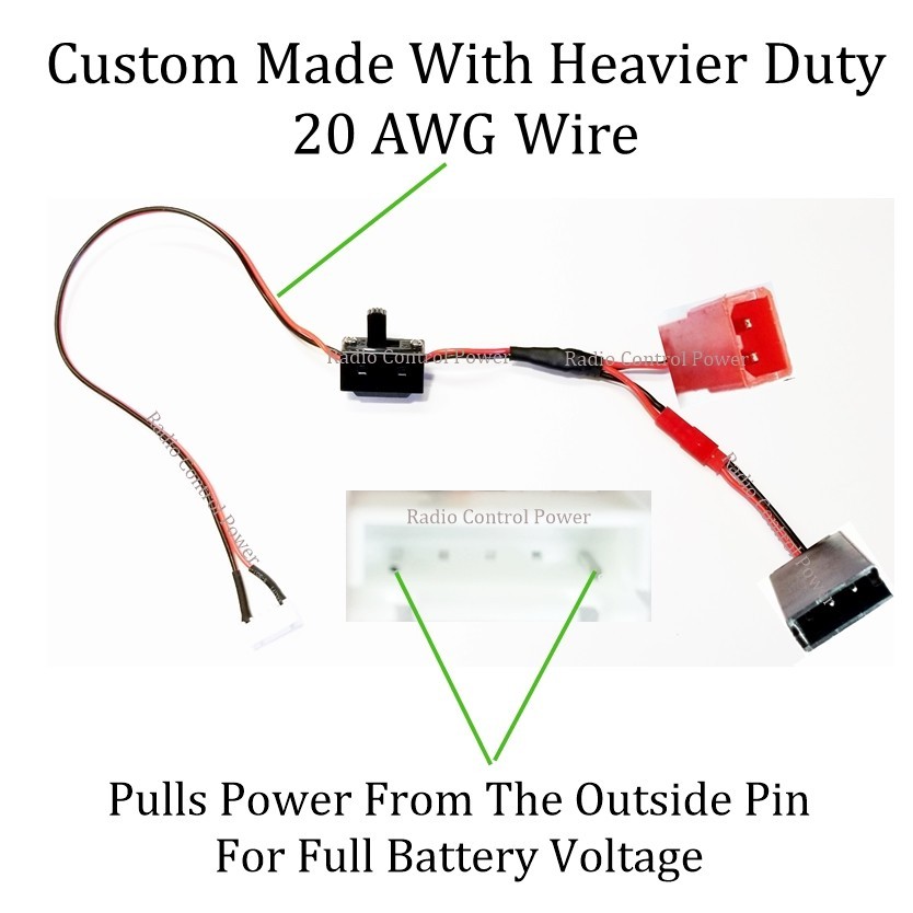 RCP-JRJST Power On & Off Switch Options JR/JST/Lipo Battery Balance Leads (2)pcs