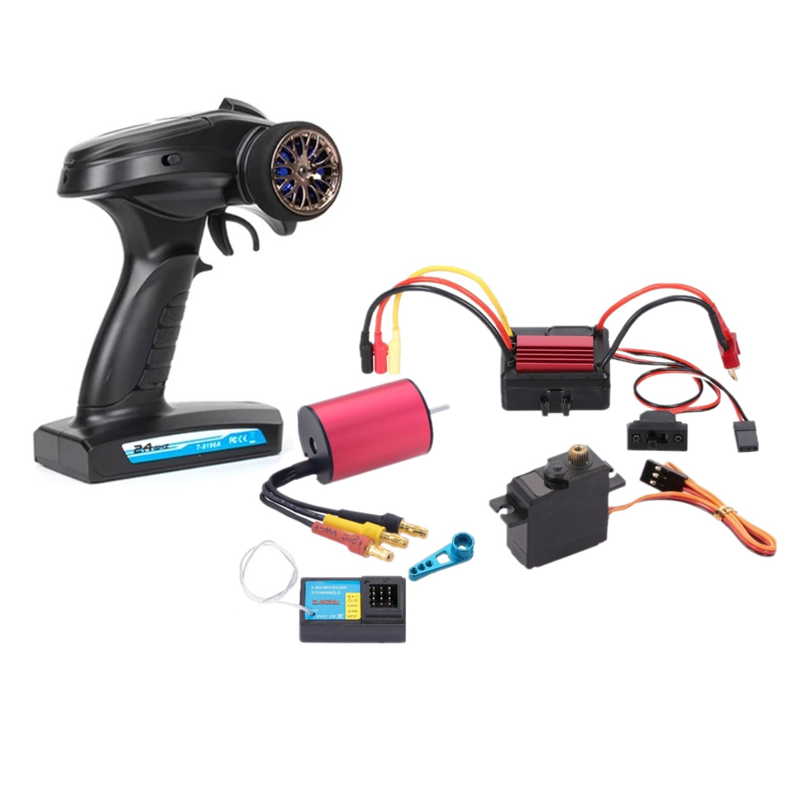 RC Car Remote Control&Brushless Motor ESC For WLtoys HSP A979 A959-B 1/16 1/18