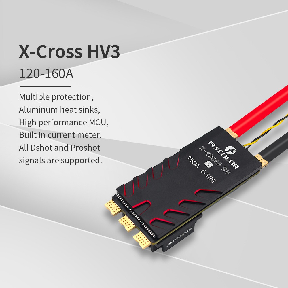Flycolor X-Cross HV3 Brushless ESC 60A 80A 120A 160A For RC FPV Racing Drone