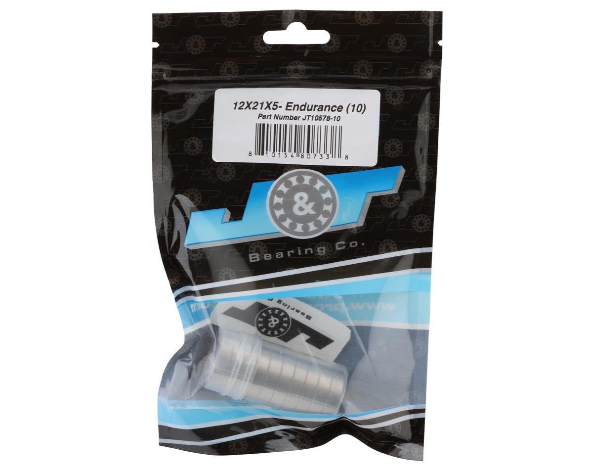 J&T Bearing Co. 12x21x5mm Endurance Ball Bearings (10) [JTB-JT10578-10]