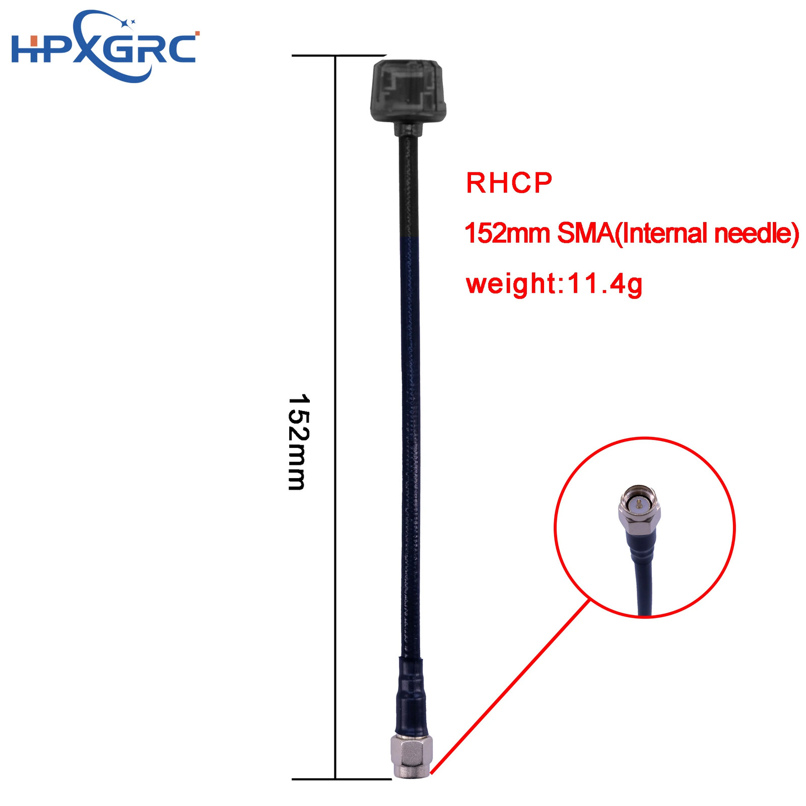 HPXGRC 5.8G FPV Antenna Long Version – RHCP for 5.2-6GHz RC Quadcopter Drone