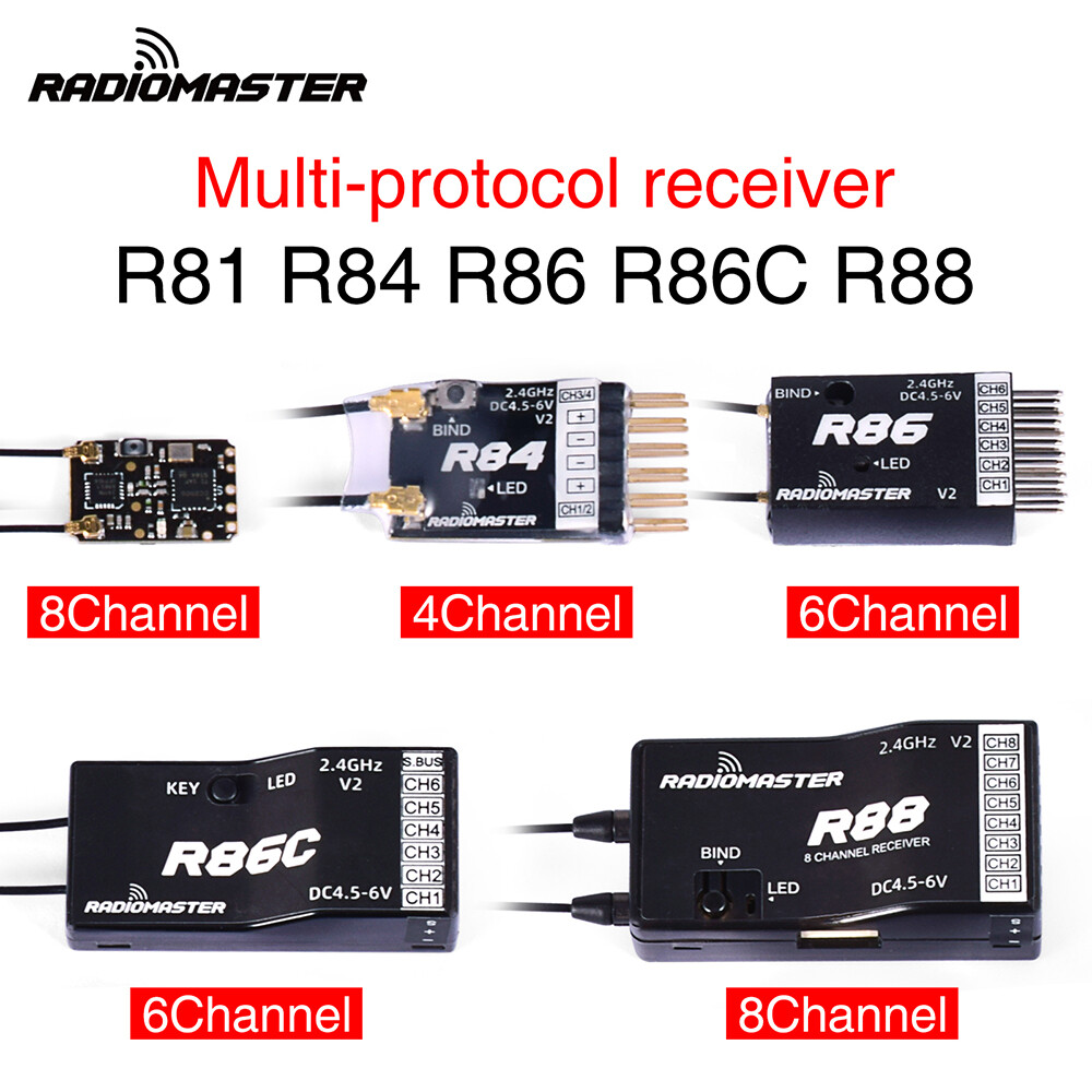 RadioMaster R81 R84 R86 R86C R88 R161 R168 2.4G Nano Receiver FrSky for RC Drone