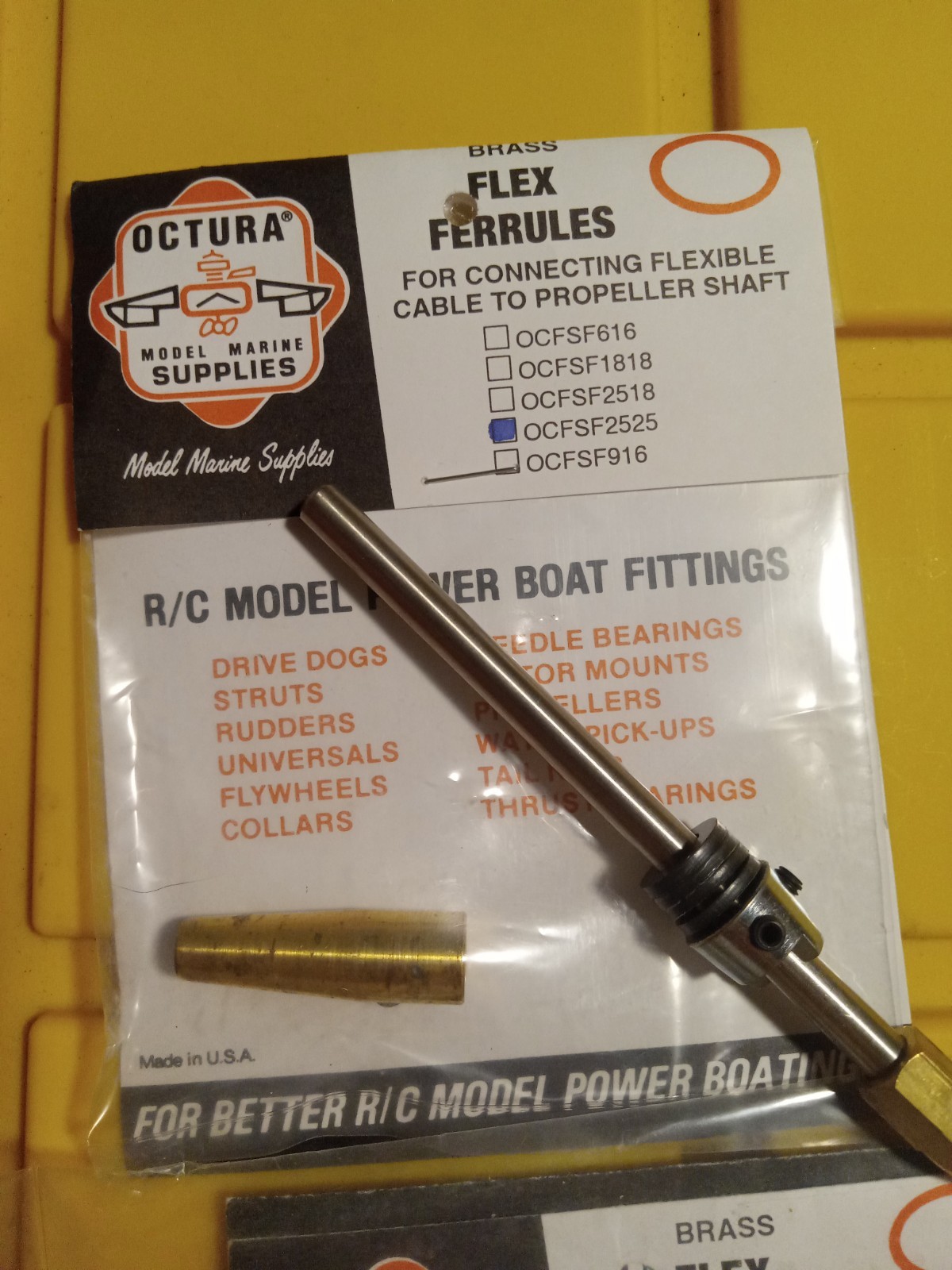OCTURA .250 1/4″ SHAFT, DRIVE DOG, THRUST WASHER PARTS ASSEMBLY.