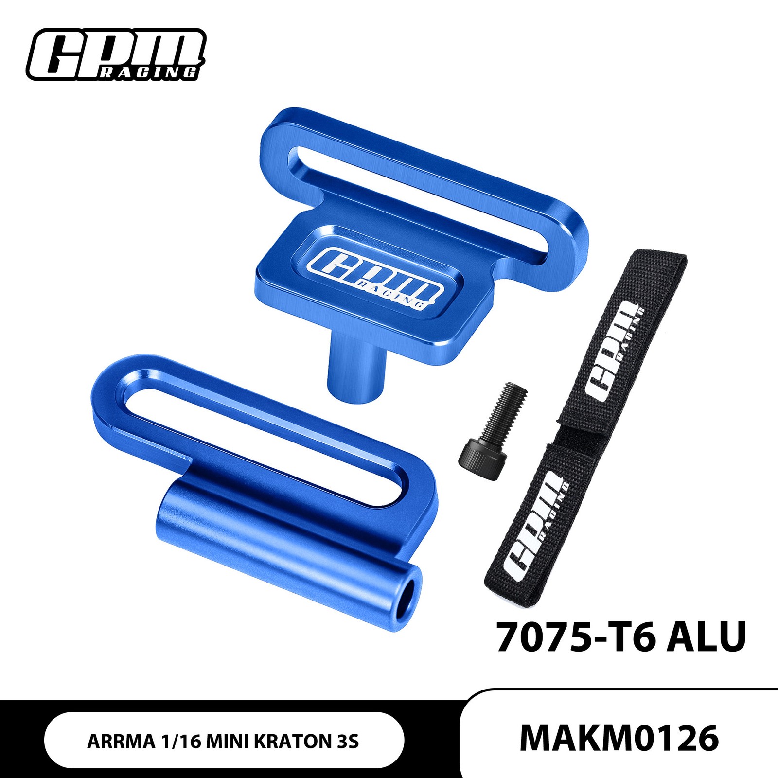 Battery Holder + Fixed Strap for ARRMA 1/16 MINI KRATON 3S DSC 4X4 RTR Brushless
