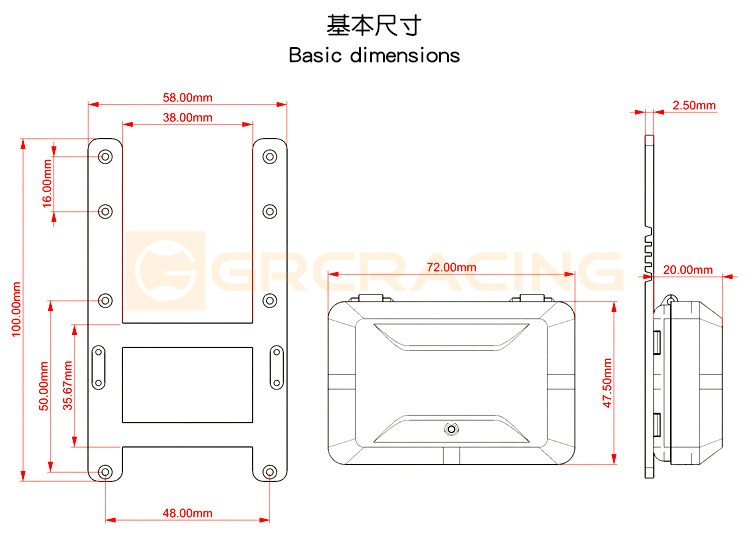 Side Window Backpack Toolbox Simulation Luggage G172BS/W/B For 1/10 Climbing Car
