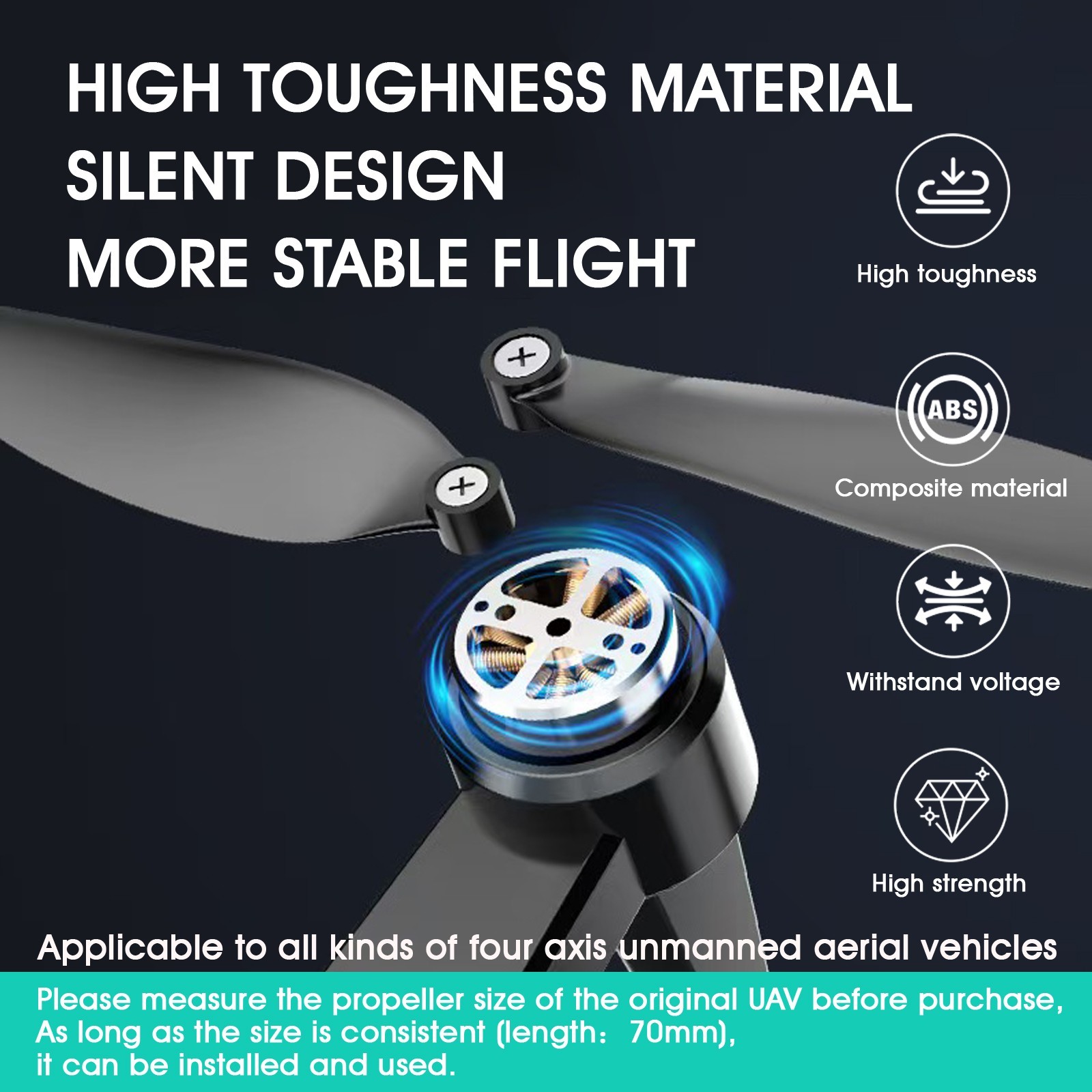 70mm Universal Drone Propellers for S159/S197/S166/S167/S196/S36/V168/AE20Max