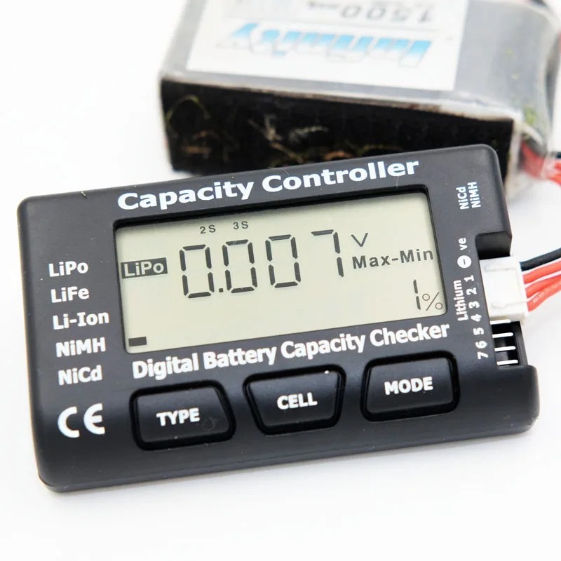 New Cellmeter-7 Digital Battery Capacity Checker RC LiPo LiFe Li-ion NiMH Nicd