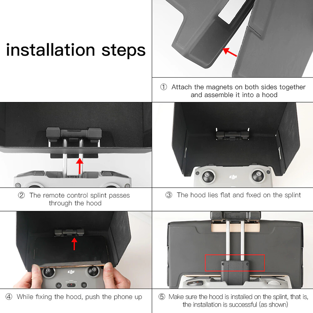 Magnetic Foldable Sun Shade Hood for DJI Mavic Air 2 2S Mini 2 Remote Control