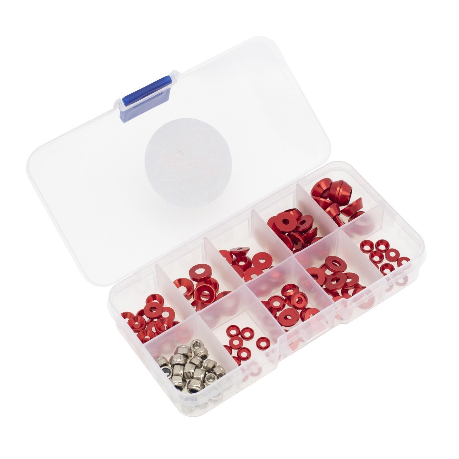 125x RC Gasket Kit Colorful CNC Aluminum Alloy for 1/10 1/8 RC Car Dress up a