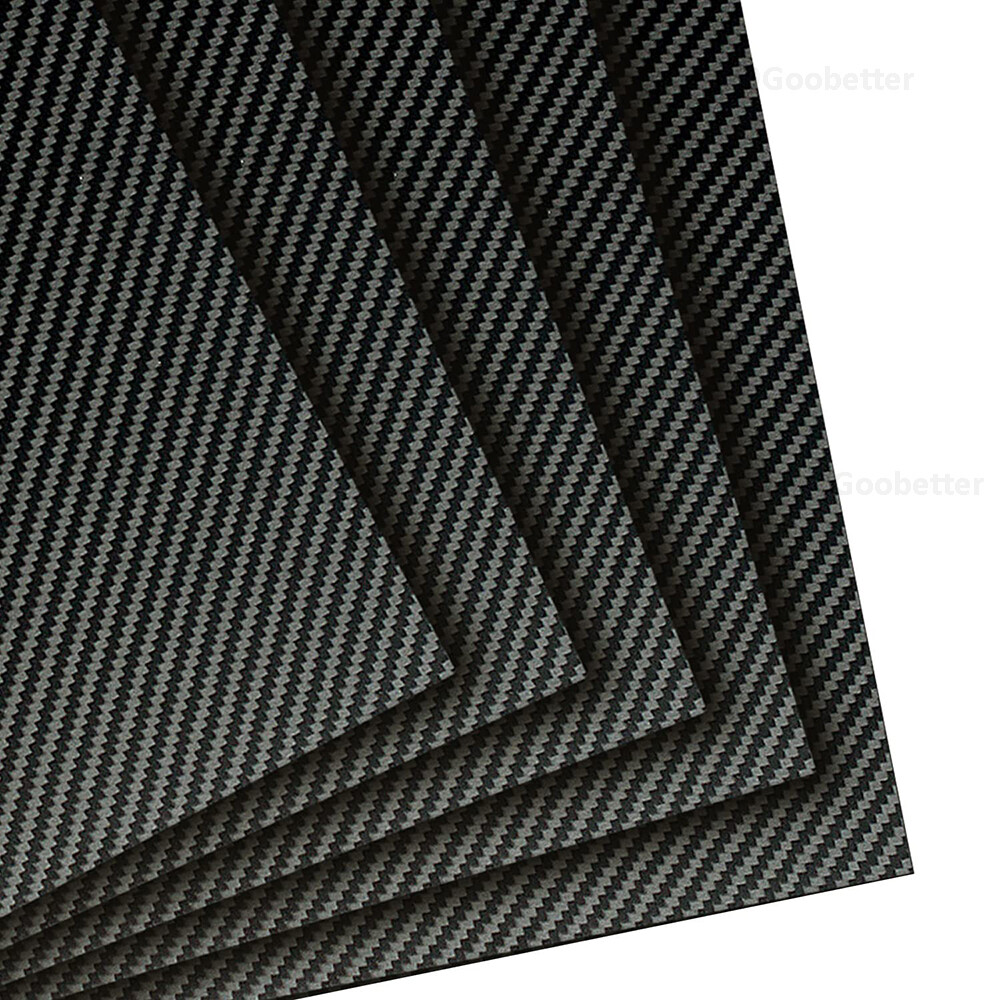 Carbon Fiber Fibre Board Sheet 3k Rigid 0.2/0.4/0.5/0.6/0.8/1 – 10mm Matte Twill