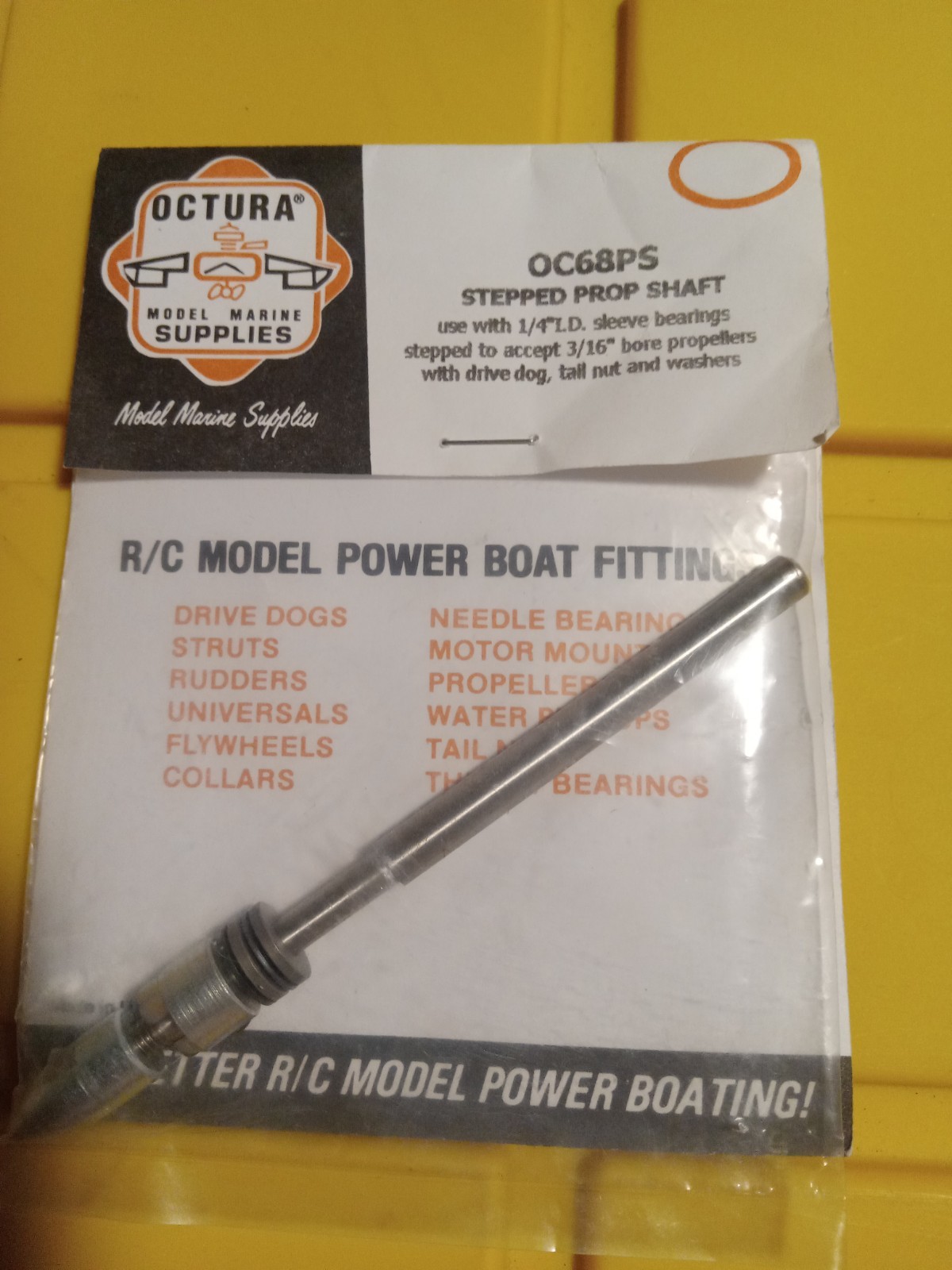 OCTURA RCBOAT OC68PS STEPPED PROP SHAFT. 1/4″ TO 3/16″ ASSEMBLY