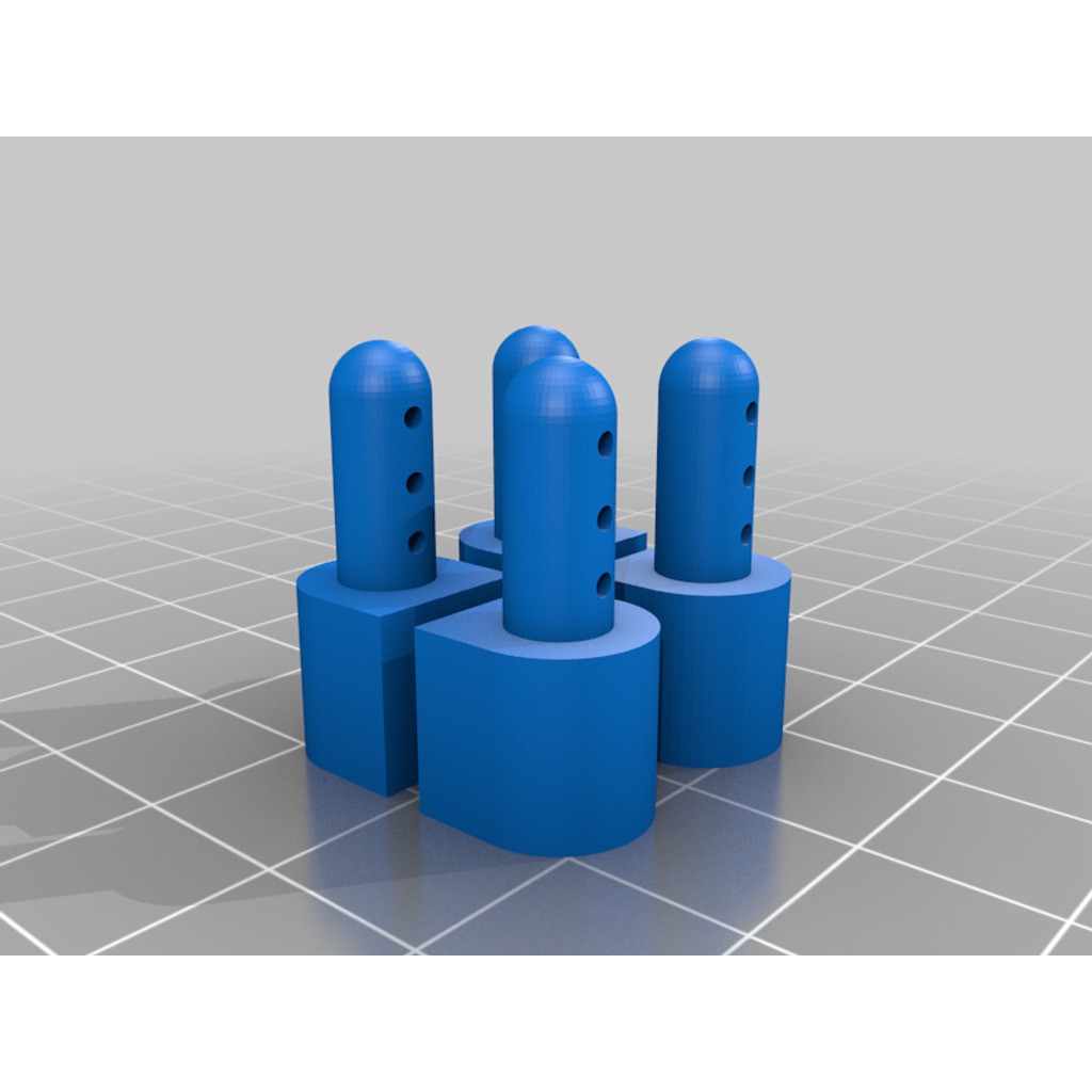 Body mounts for Tamiya DT-02 RC car chassis