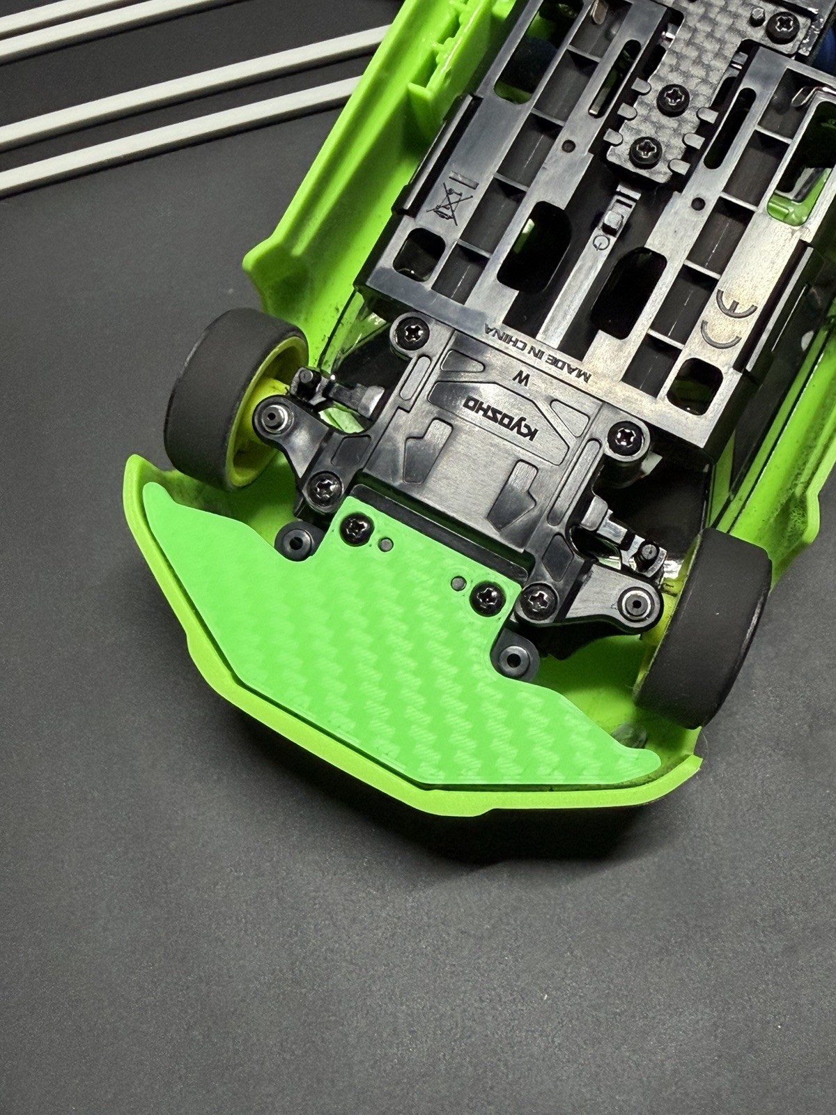 Mini-Z MR-04 Carbon Fiber Style Front Bumper for JR-GT01 Body | 1/28