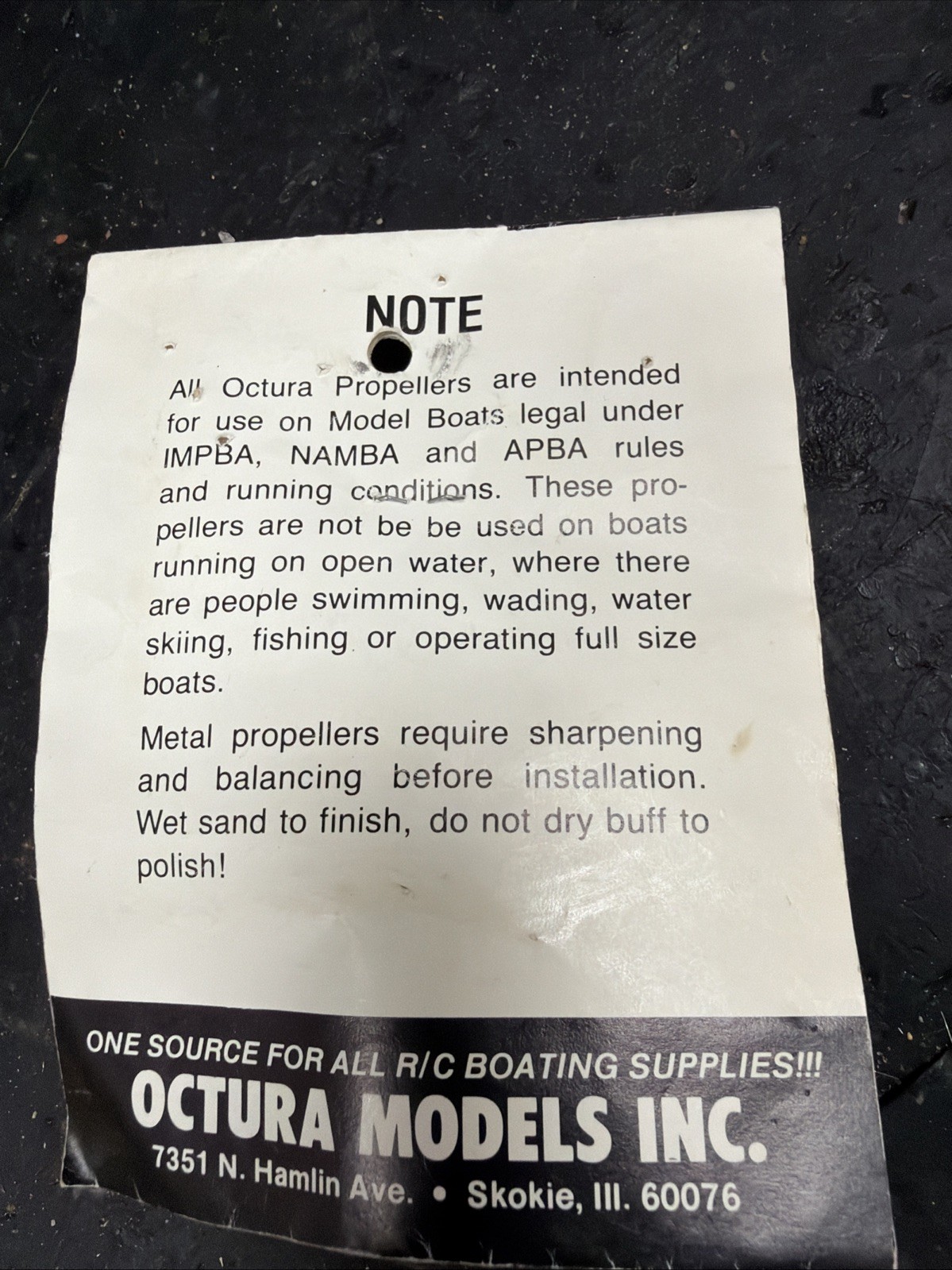 Octura X465 Rc Boat Prop