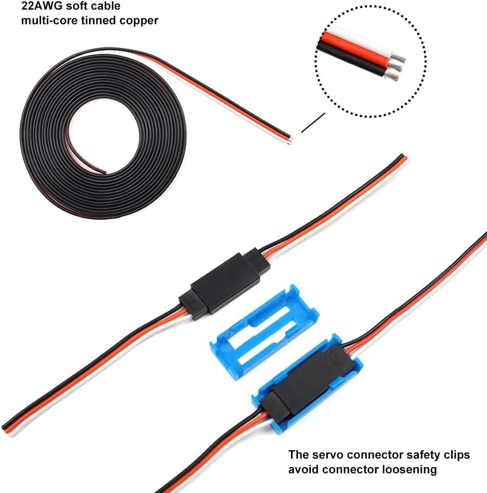 3m 55 Set Servo Connector Kit with Ergonomic Crimp Tool – Compatible RC Use