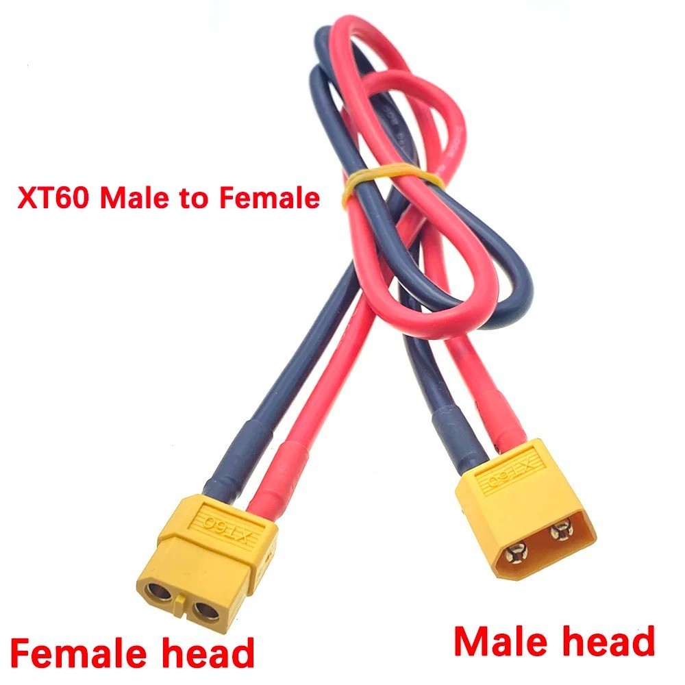 XT60 Male to Female Extension Cable 12AWG Silicone Wire 10cm 20cm 30cm