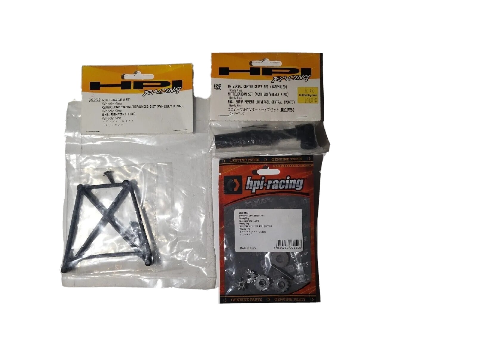 HPI 85258 Center Drive Set 85262 Rod Brace Set A850 Diff Bevel Gear Wheely King