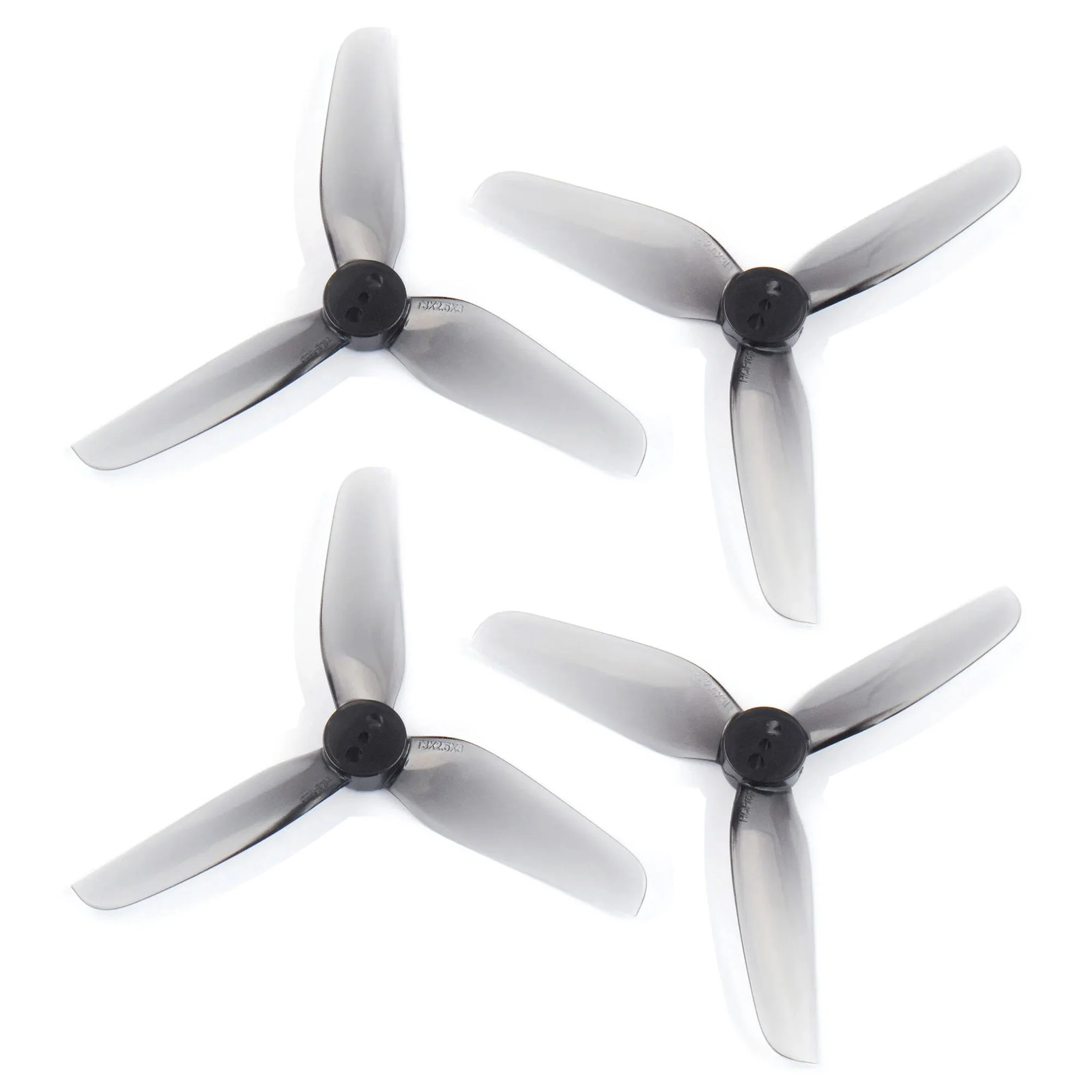 HQProp T3X2.5X3 3025 3 Inch 3-Blade Propeller Set (2x CW / 2x CCW) Gray Poly Car