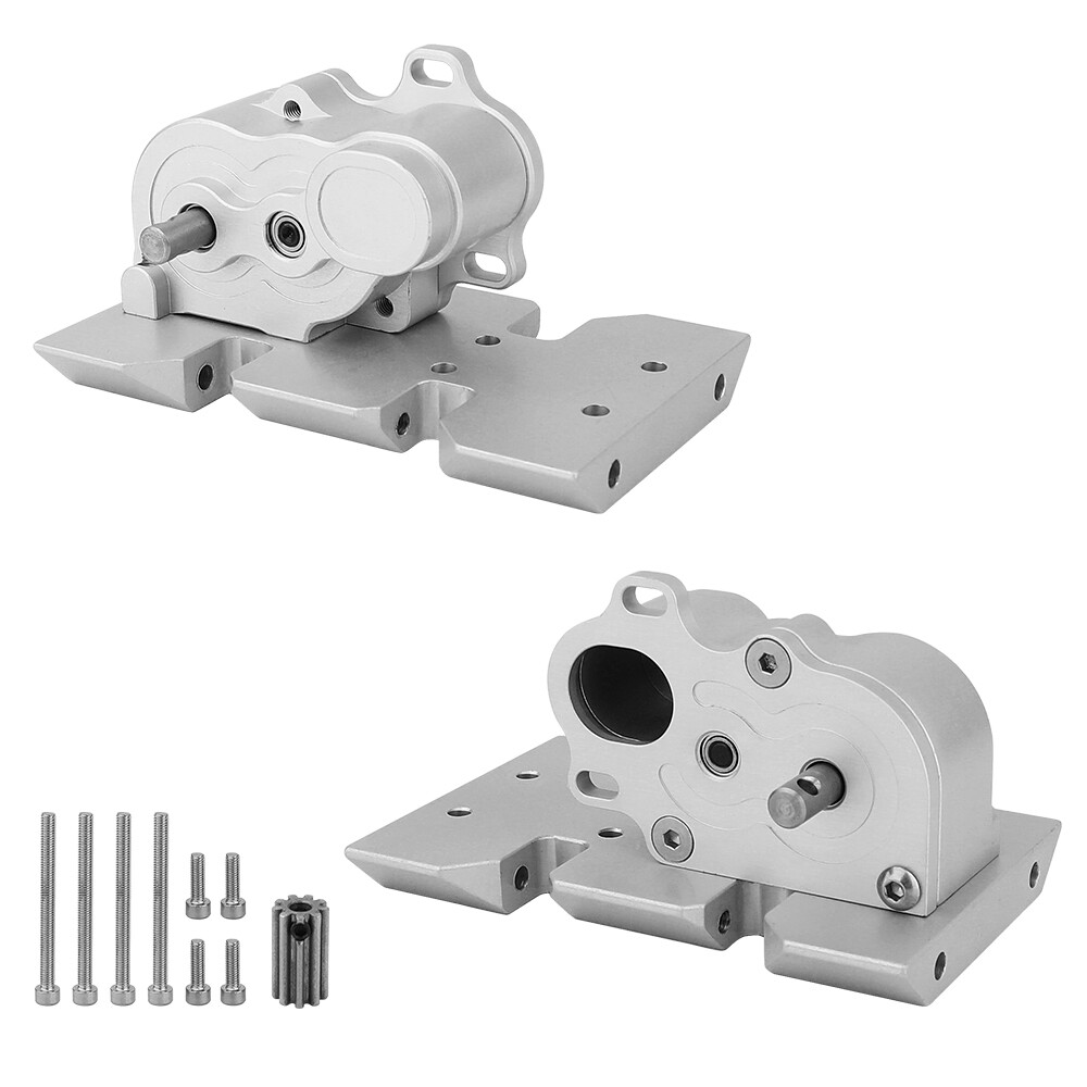 LCG Chassis Transmission Gearbox W/ Skid Plate For 1/10 SCX10 Rc Crawler Upgrade