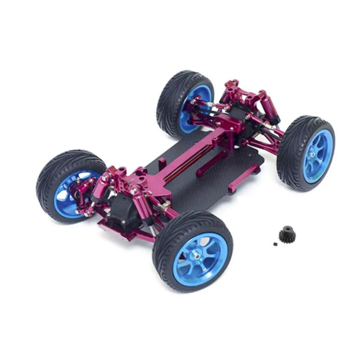 For 1/18 Wltoys 184011 A959 A969 A979 Alloy Frame Carbon Fiber Chassis Assembled