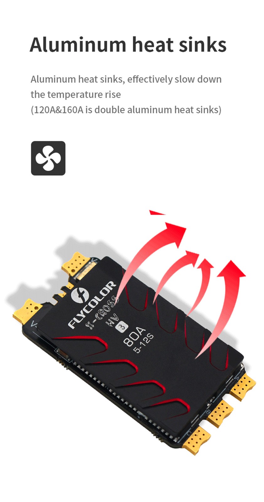 Flycolor X-Cross HV3 Brushless ESC 60A 80A 120A 160A For RC FPV Racing Drone