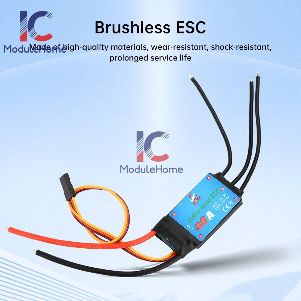 20A/30A/40A/50A Bidirectional Brushless ESC for Remote Control Ship Pneumatic